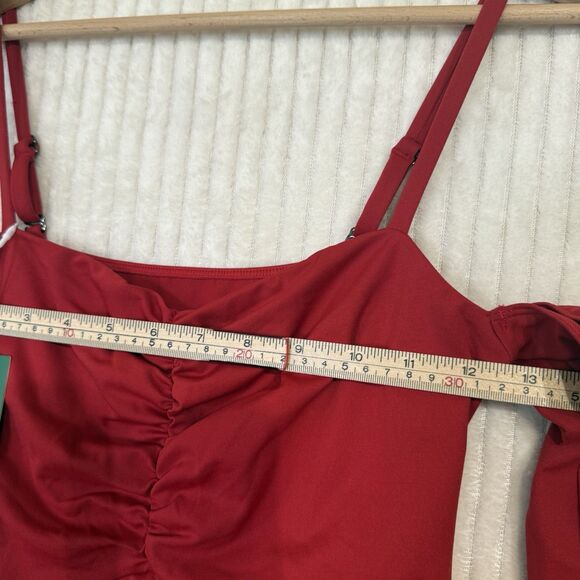 Halara Red Long Sleeve Ruched Handkerchief Hem Mini Dress Size XS NWT - Picture 4 of 10